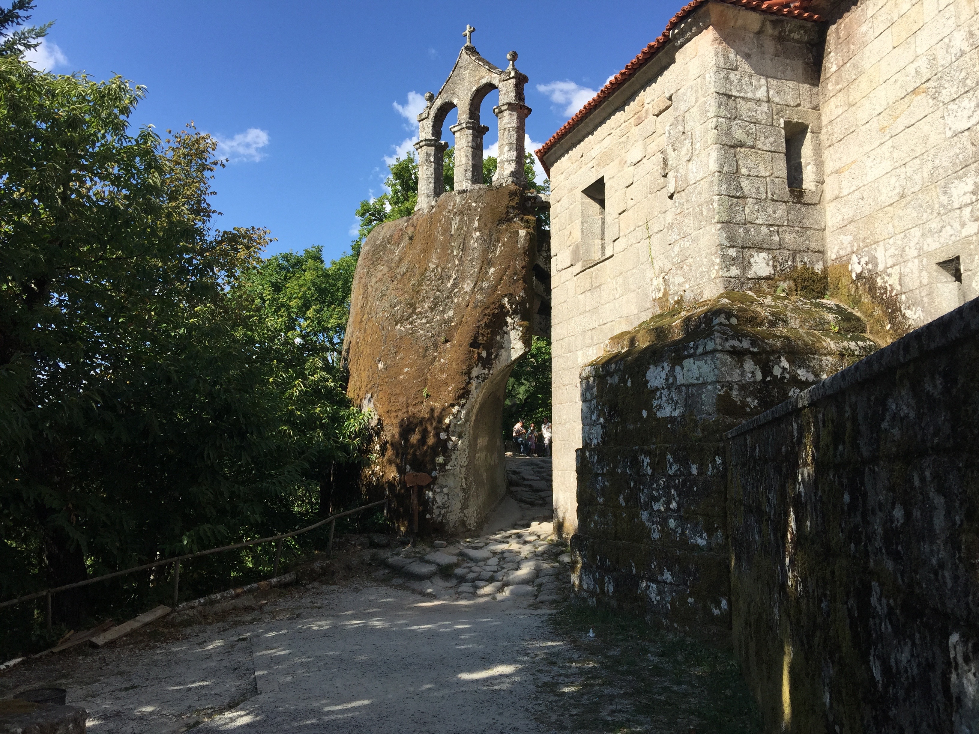 Exterior relationship of built structure and natural rock